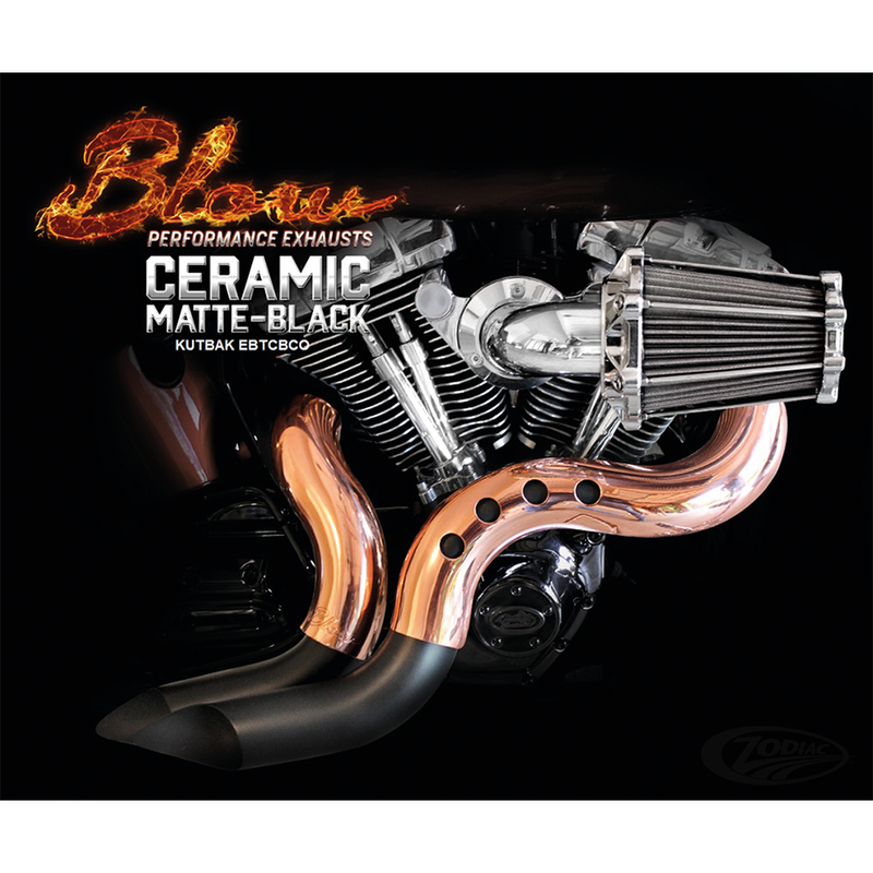 Blow Performance Kutback Exhaust System for Dyna Dyna 1991-2017 / Black / Rose Gold