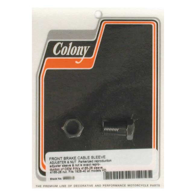Colony Front Brake Cable Adjuster for Harley 28-40 All models / Black Parkerized