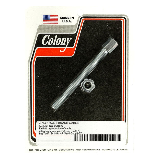 Colony Front Brake Cable Adjuster for Harley 41-48 Big Twin / Zinc