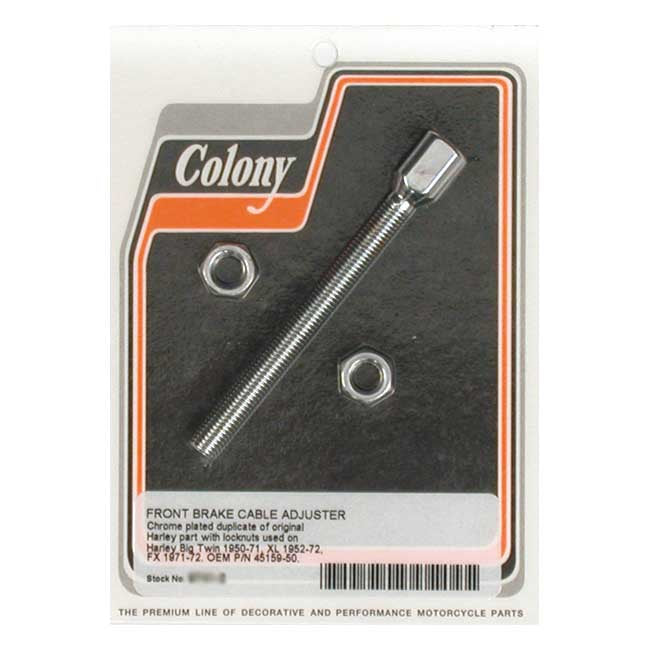 Colony Front Brake Cable Adjuster for Harley 50-71 FL / Chrome