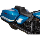 Drag Specialties Performance Predator 1-Up Seat for Harley 08-25 Touring (excl. 23-25 CVO; 24-25 Road Glide / Street Glide) / Double Diamond Black / Silver  - Customhoj