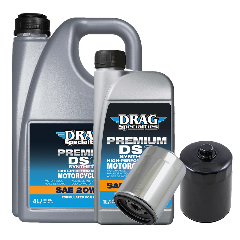 Drag Specialties Service Kit Synthetic Motor Oil & Filter for Harley Softail 2018-2023 / Chrome