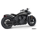 Freedom Performance 4" Slip-On Mufflers for Indian 14-24 Scout / Black / Black Racing End Caps  - Customhoj