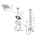 Oil Pump Parts Diagram Exploded View for 77-90 Harley Sportster 17) 77-90 XL. Oil pump mount kit, allen head