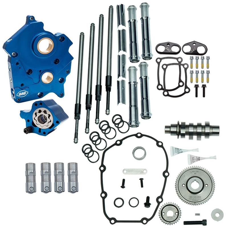 S&S Cam Chest Kit for Harley Milwaukee Eight 17-23 M8 Oil Cooled / 475G Gear Drive Cam / Chrome
