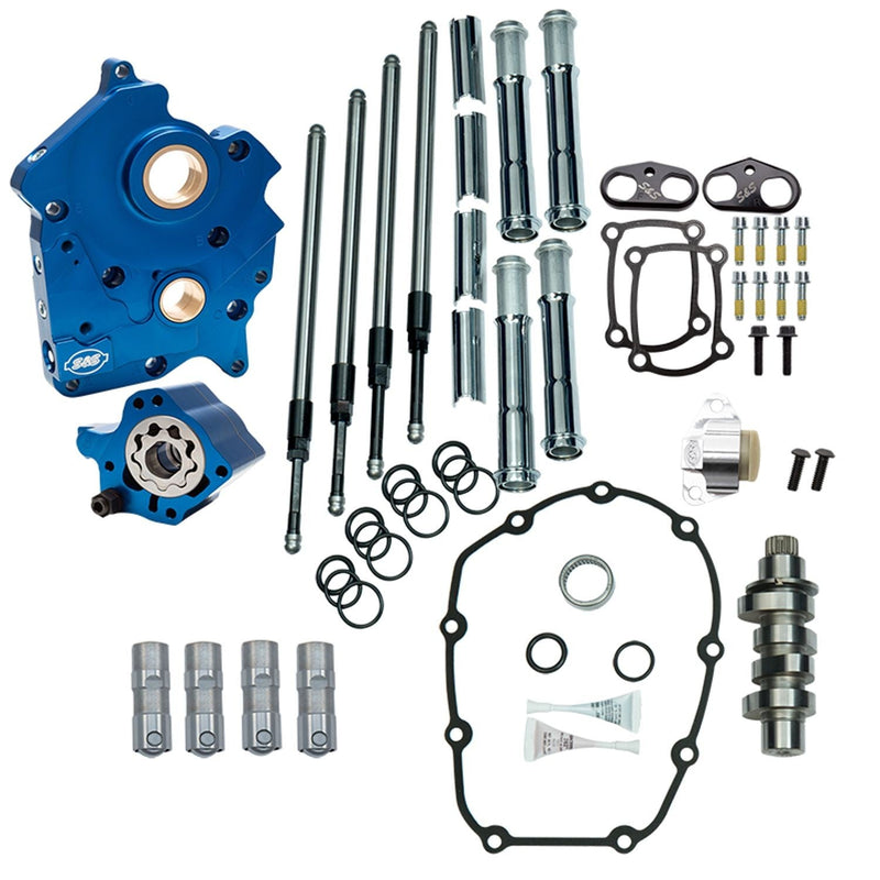 S&S Cam Chest Kit for Harley Milwaukee Eight 17-23 M8 Twin Cooled / 465C Chain Drive Cam / Chrome