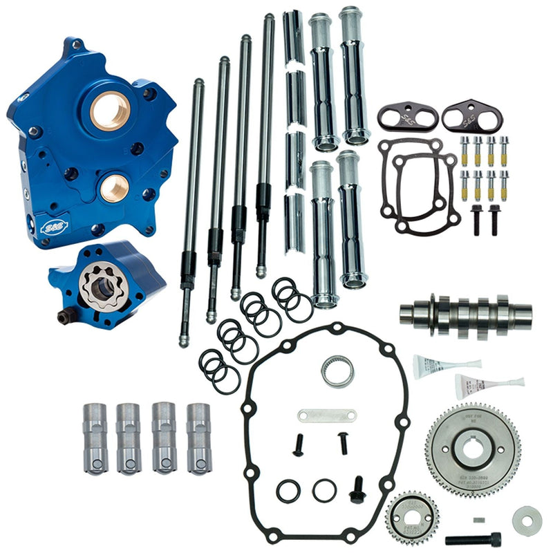 S&S Cam Chest Kit for Harley Milwaukee Eight 17-23 M8 Twin Cooled / 465G Gear Drive Cam / Chrome