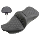 Saddlemen Roadsofa Lattice Stitch Seat for Harley 09-25 Tri Glide / Black / With heating / With backrest  - Customhoj