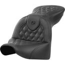 Saddlemen Roadsofa Lattice Stitch Seat for Harley 18-22 Softail Breakout / Black / Without heating / Without backrest  - Customhoj