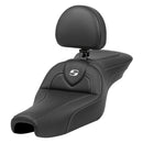 Saddlemen Roadsofa Plain Seat for Harley 04-22 XL Sportster (with 7.9 / 12.5 liter tank) / Carbon Fiber / Without heating / With backrest  - Customhoj