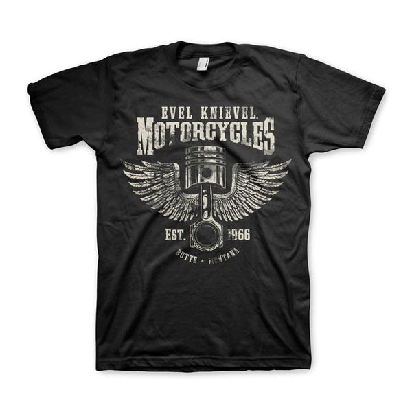 Evel Knievel T-shirt Evel Knievel Motorcycles T-shirt Svart Customhoj