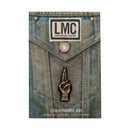 Loser Machine Pin Loser Machine LMC good luck pin anitque brass Customhoj