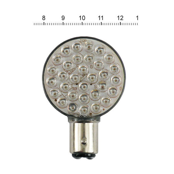MCS 1157 LED Lollipop flat LED taillight & turn signal bulb. Röd Customhoj
