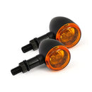 MCS Blinkers Svart Mini Bullet Blinkers Svart / Krom Customhoj