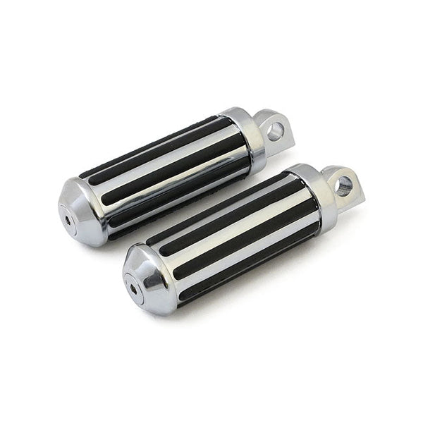 MCS Footpegs Harley Traditional H-D male mount Rail Footpegs Small Diameter with Rubber Inlays for Harley Customhoj