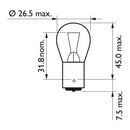 PHILIPS P21W Philips LongLife Ecovision P21W Customhoj