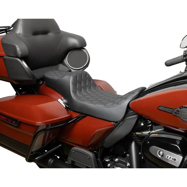 Drag Specialties Predator III 2-Up Extended Reach Sadel till Harley
