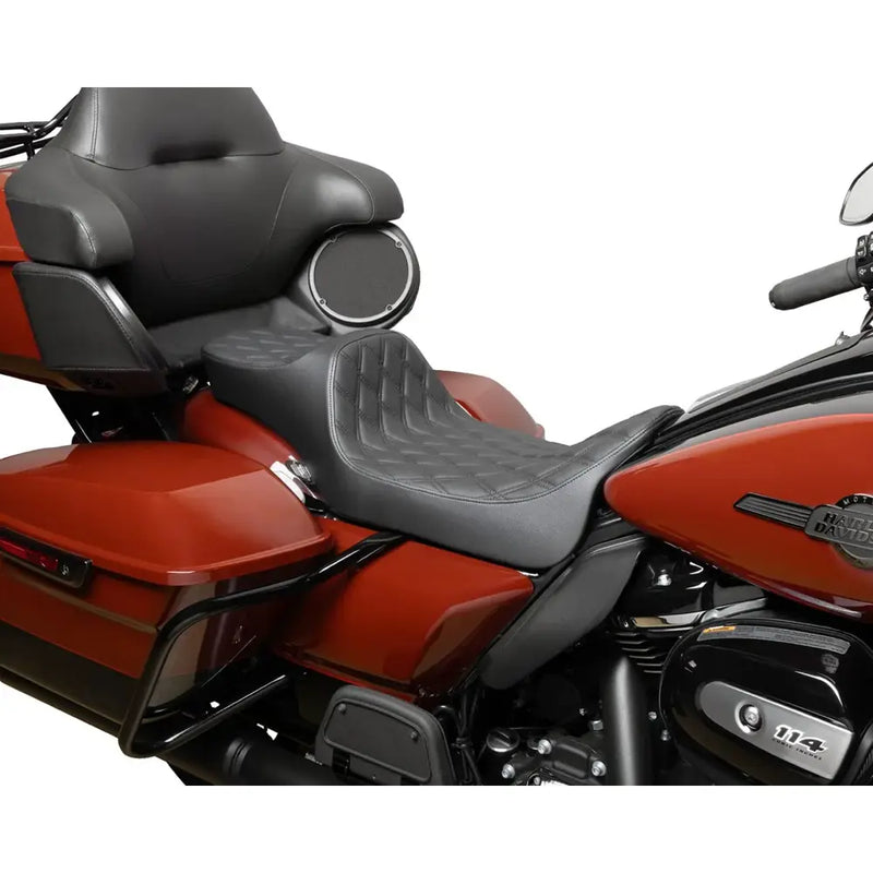 Drag Specialties Predator III 2-Up Extended Reach Sadel till Harley