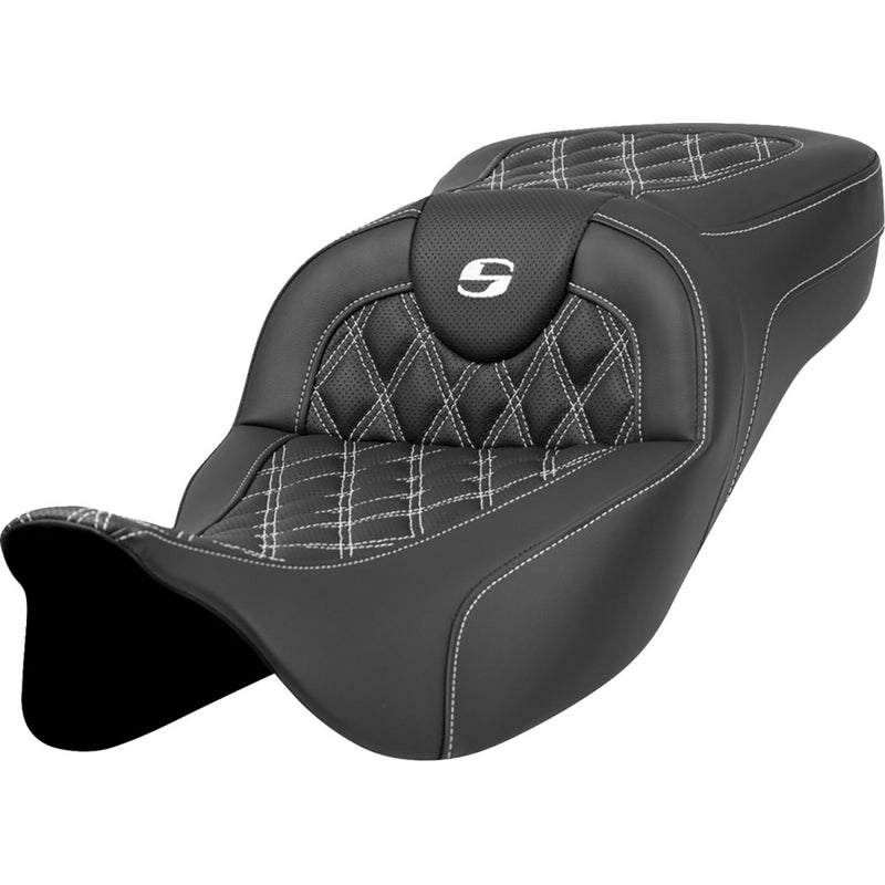 Saddlemen Roadsofa Extended Reach Lattice Stitch Sadel till Harley