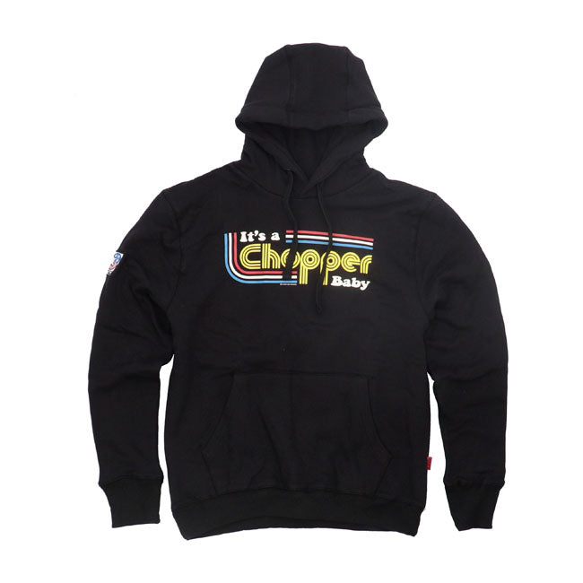 13 1/2 It's a Chopper Baby Hoodie Black / S