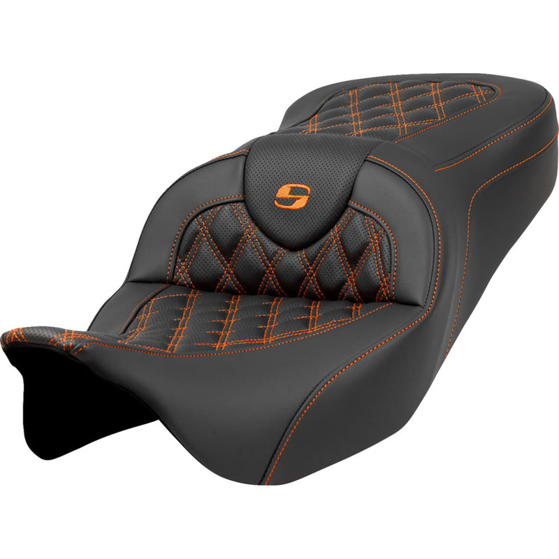 Saddlemen Roadsofa Lattice Stitch Sadel till Harley