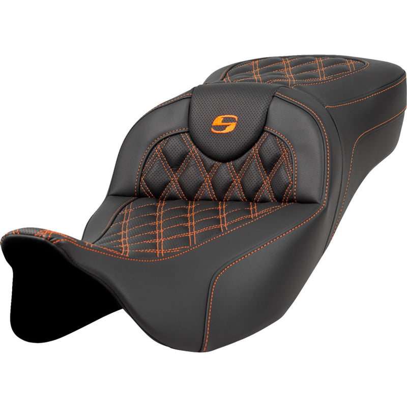 Saddlemen Roadsofa Extended Reach Lattice Stitch Sadel till Harley