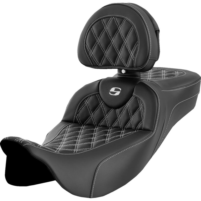 Saddlemen Roadsofa Extended Reach Lattice Stitch Sadel till Harley