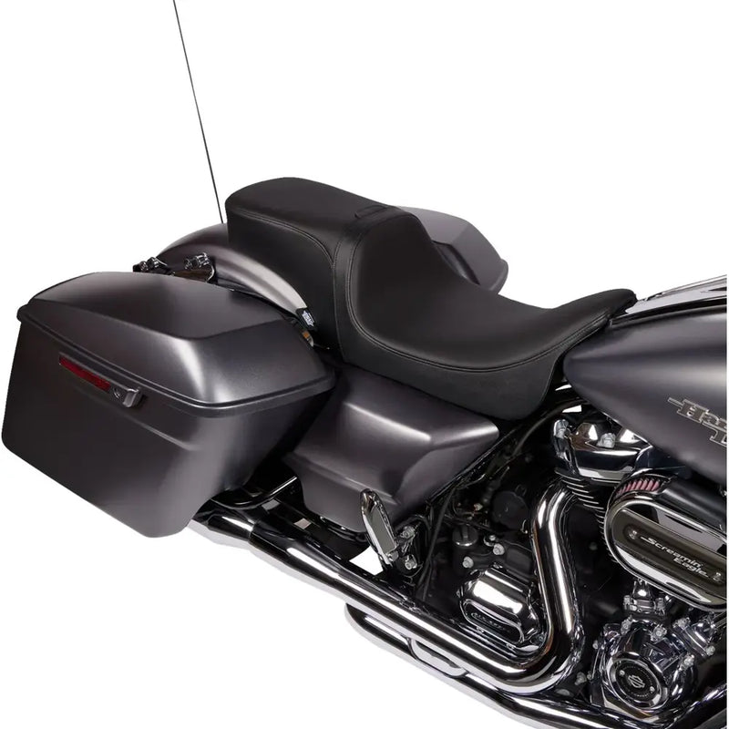 Drag Specialties Performance Predator 2-Up Ryggstödsförberedd Sadel till Harley