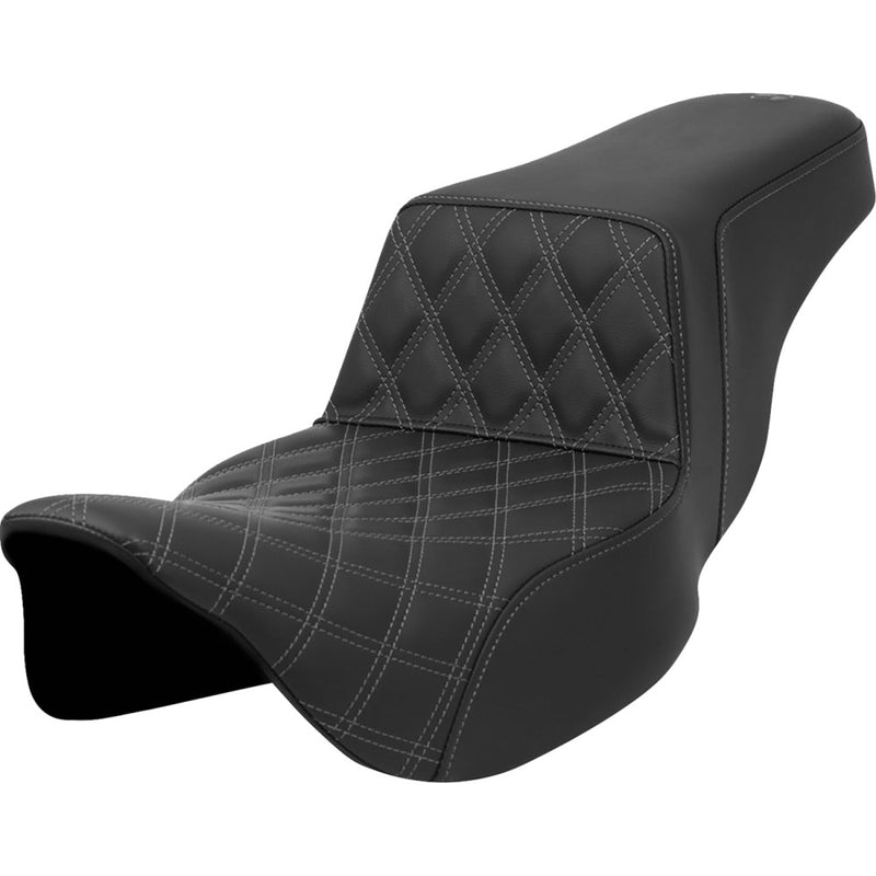 Saddlemen Step-Up Extended Reach Front Lattice Stitch Sadel till Harley