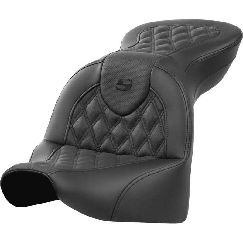 Saddlemen Roadsofa Lattice Stitch Sadel till Harley