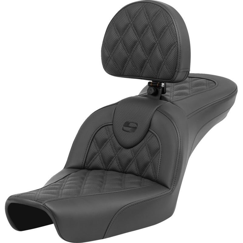 Saddlemen Roadsofa Lattice Stitch Sadel till Harley