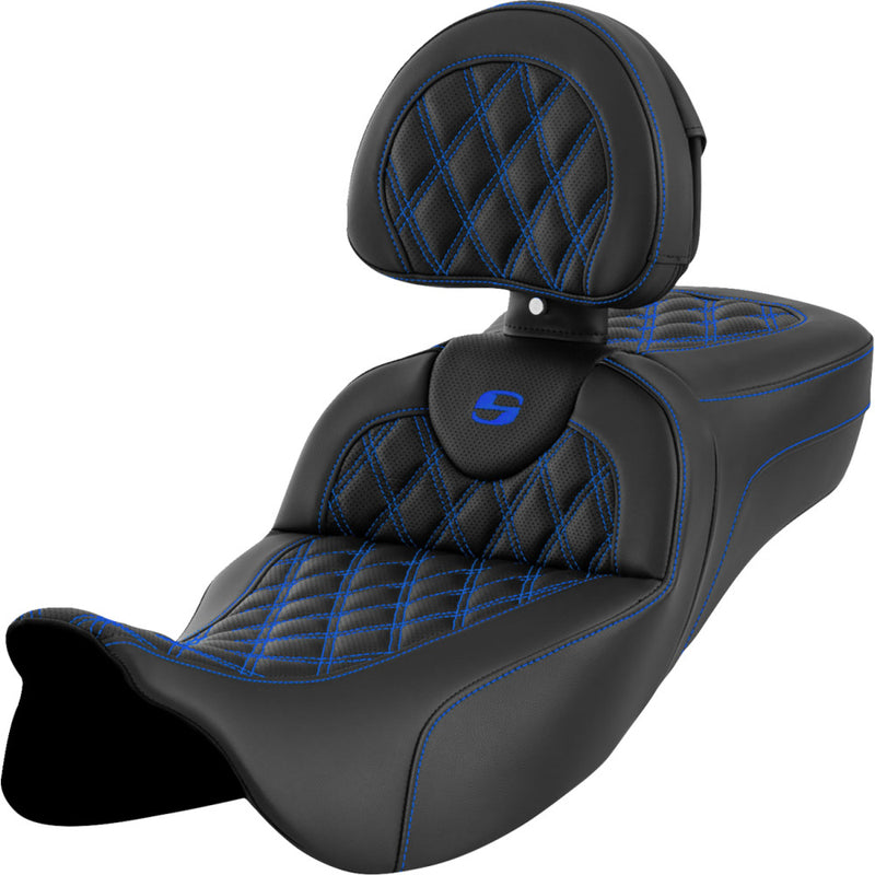 Saddlemen Roadsofa Extended Reach Lattice Stitch Sadel till Harley