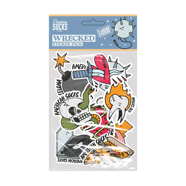 American Socks Wrecked Sticker Pack