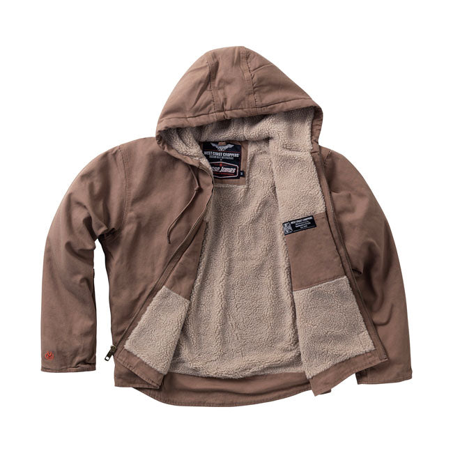 West Coast Choppers Sherpa Lined Canvas Jacka
