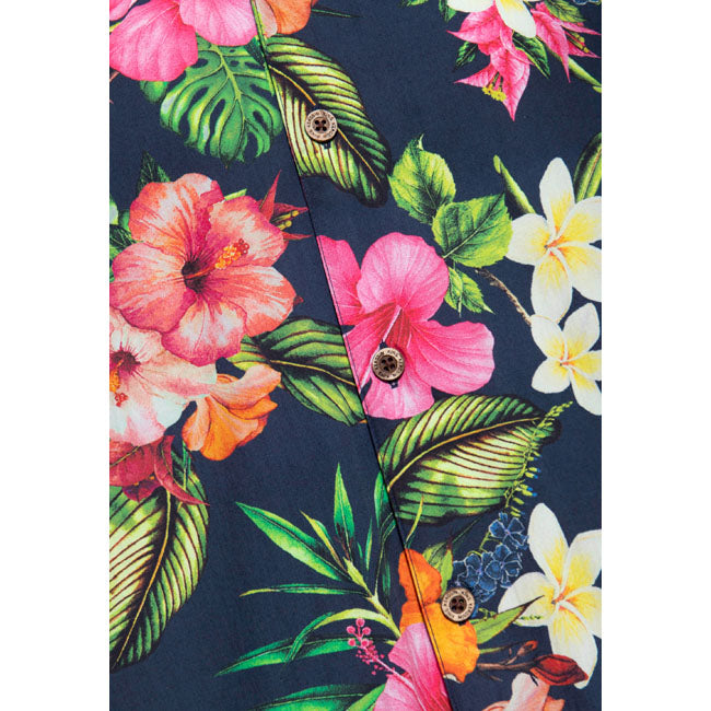 King Kerosin Tropcial Flowers Hawaii Skjorta