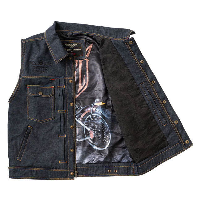 West Coast Choppers x 13 1/2 Dominator RAW Denim MC-Väst