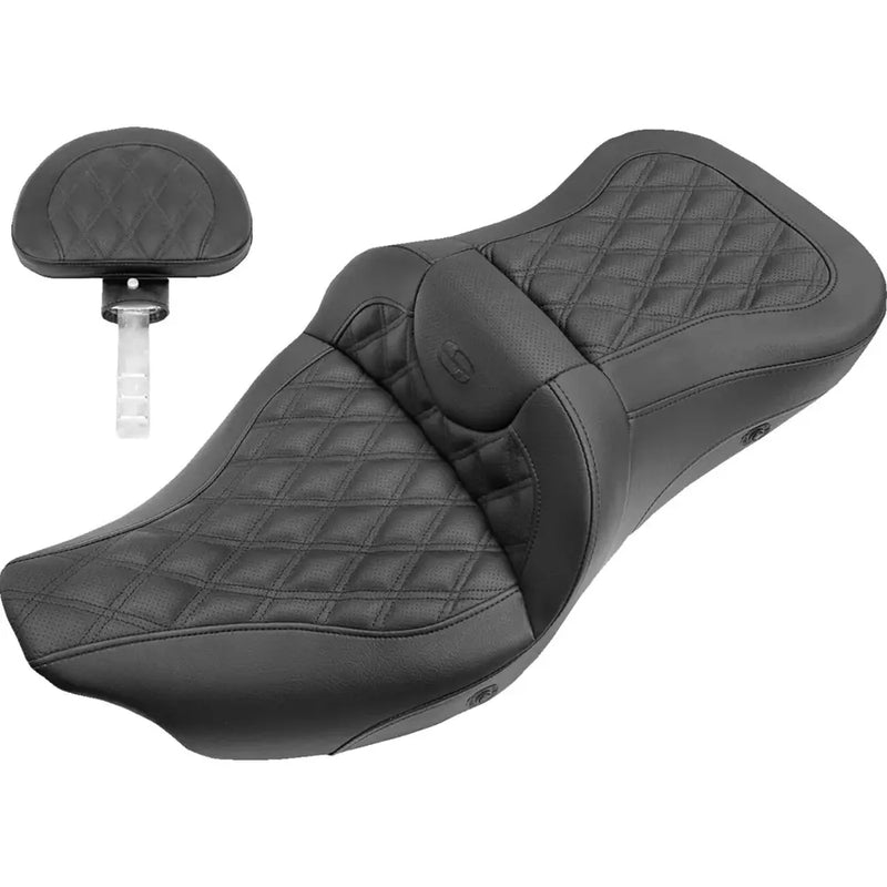 Saddlemen Roadsofa Extended Reach Lattice Stitch Sadel till Harley