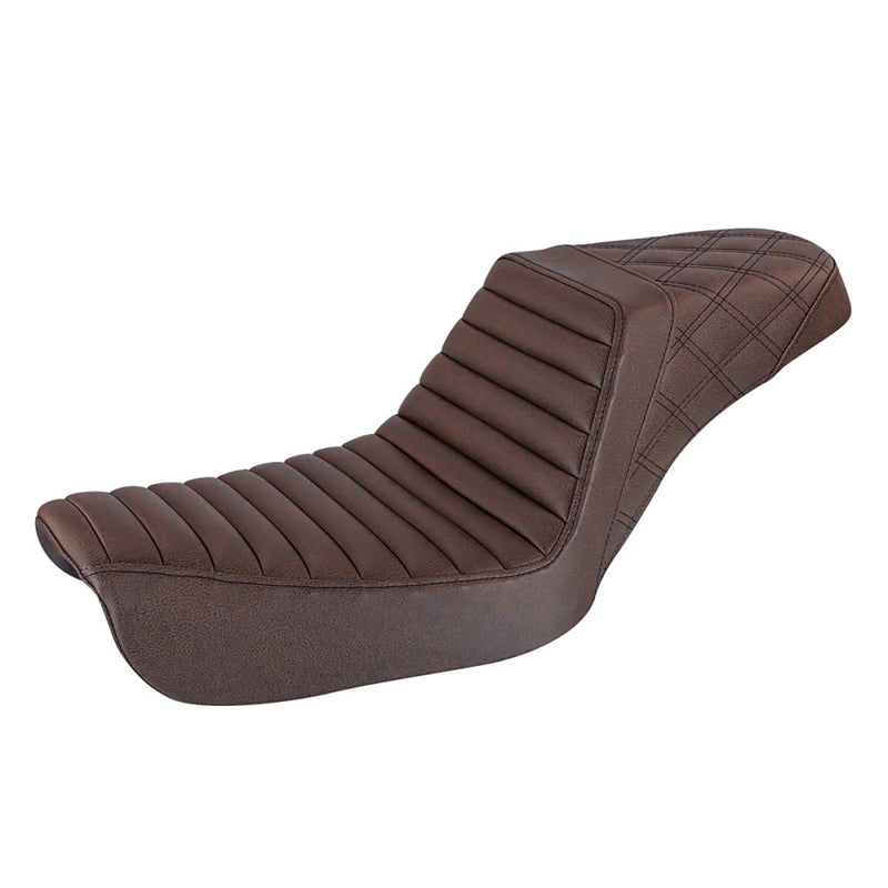 Saddlemen Step-Up Tuck-n-Roll / Lattice Stitch Sadel till Harley