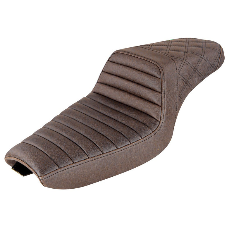 Saddlemen Step-Up Tuck-n-Roll / Lattice Stitch Sadel till Harley