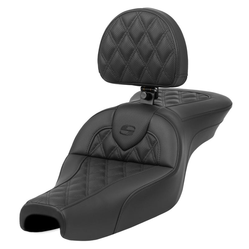 Saddlemen Roadsofa Lattice Stitch Sadel till Harley