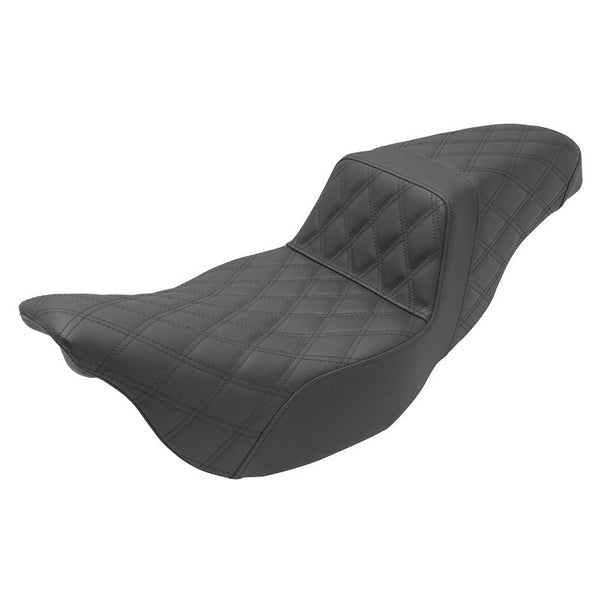 Saddlemen Step-Up Extended Reach Lattice Stitch Sadel till Harley