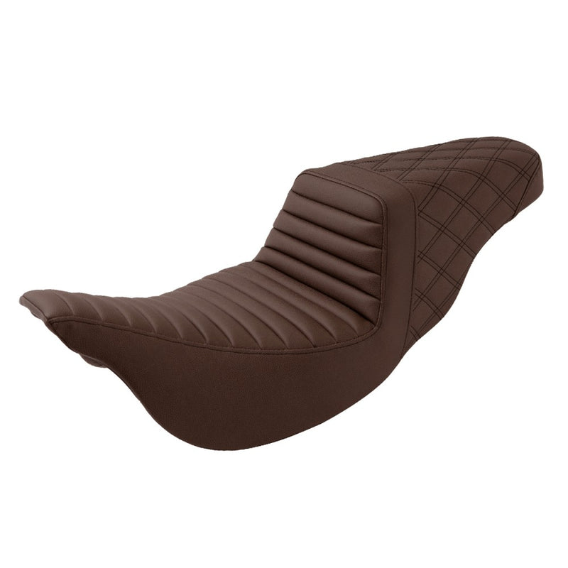 Saddlemen Step-Up Tuck-n-Roll / Lattice Stitch Sadel till Harley