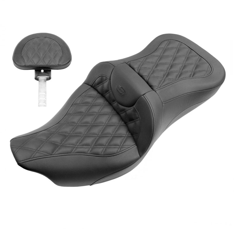 Saddlemen Roadsofa Lattice Stitch Sadel till Harley