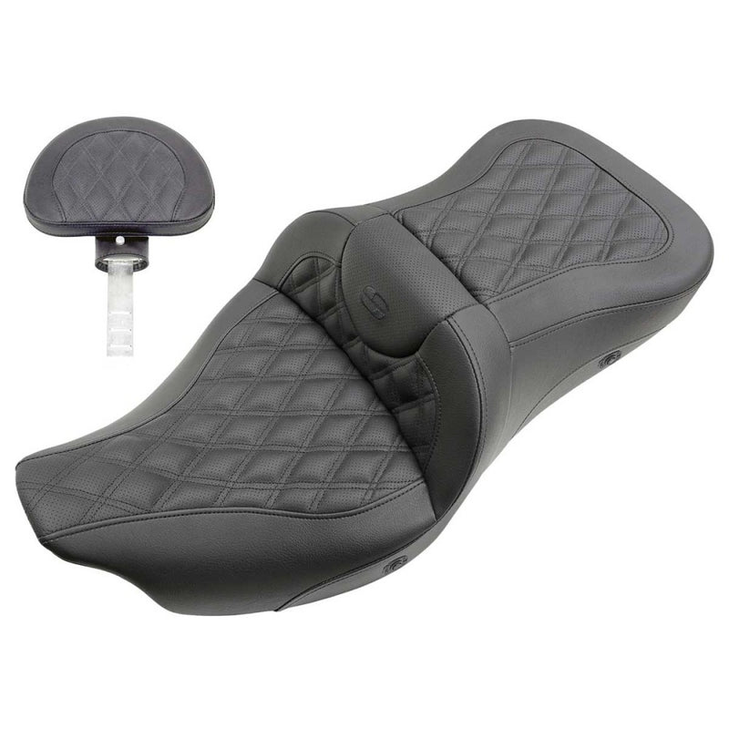 Saddlemen Roadsofa Lattice Stitch Sadel till Harley