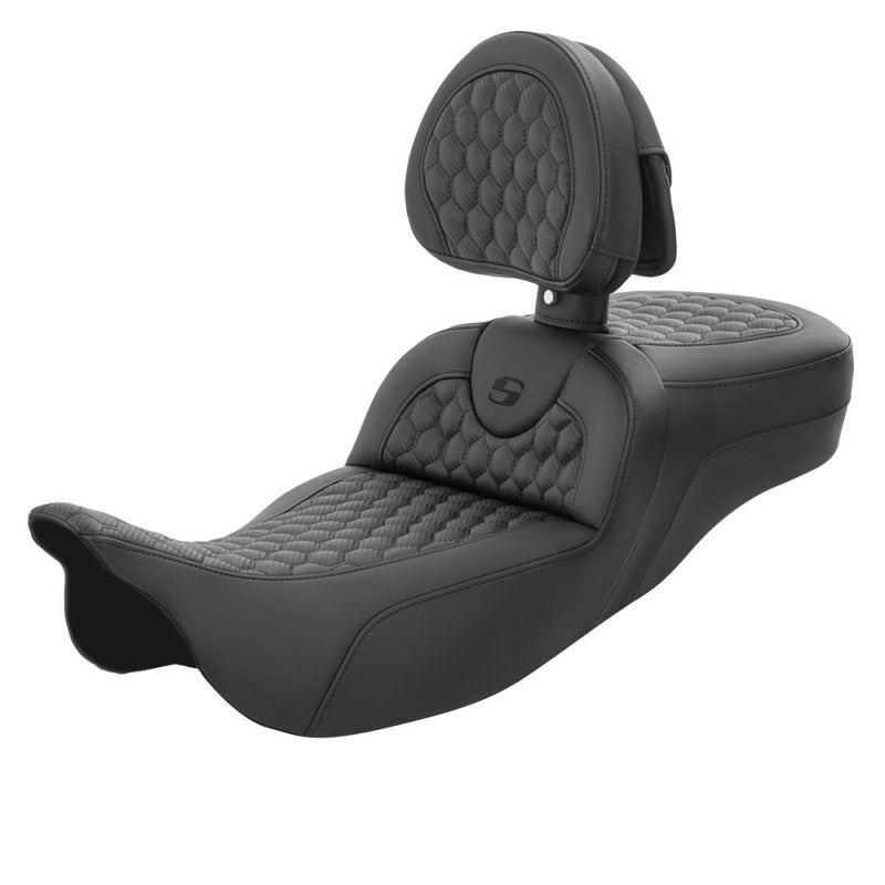 Saddlemen Roadsofa Extended Reach Honeycomb Sadel till Harley