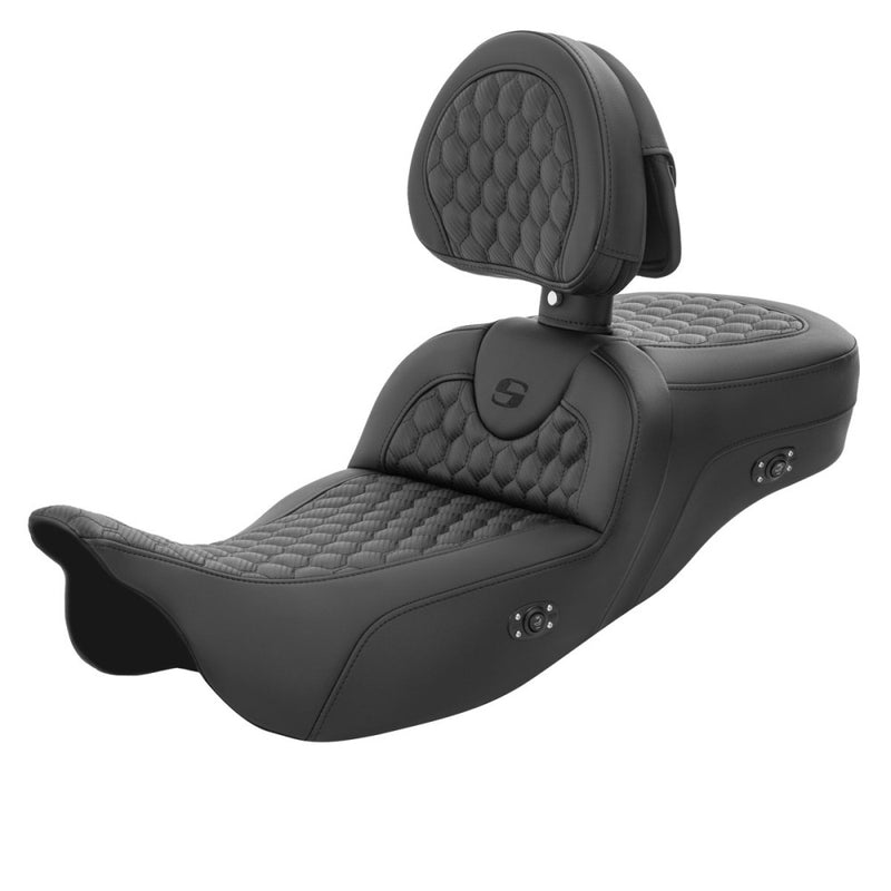 Saddlemen Roadsofa Extended Reach Honeycomb Sadel till Harley