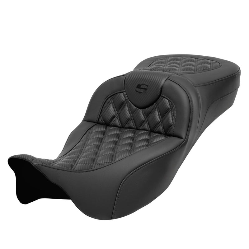 Saddlemen Roadsofa Extended Reach Lattice Stitch Sadel till Harley