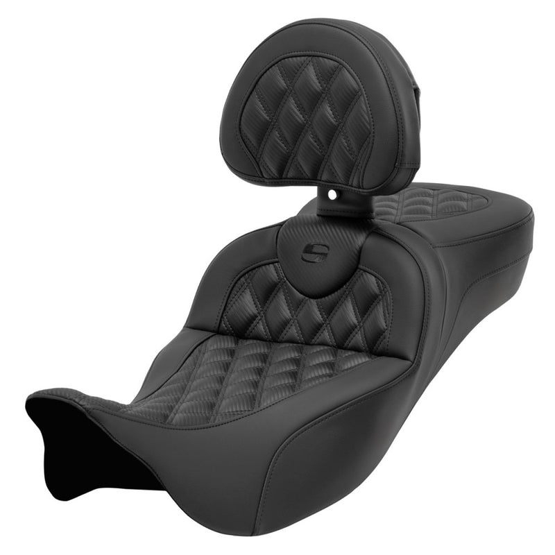 Saddlemen Roadsofa Extended Reach Lattice Stitch Sadel till Harley