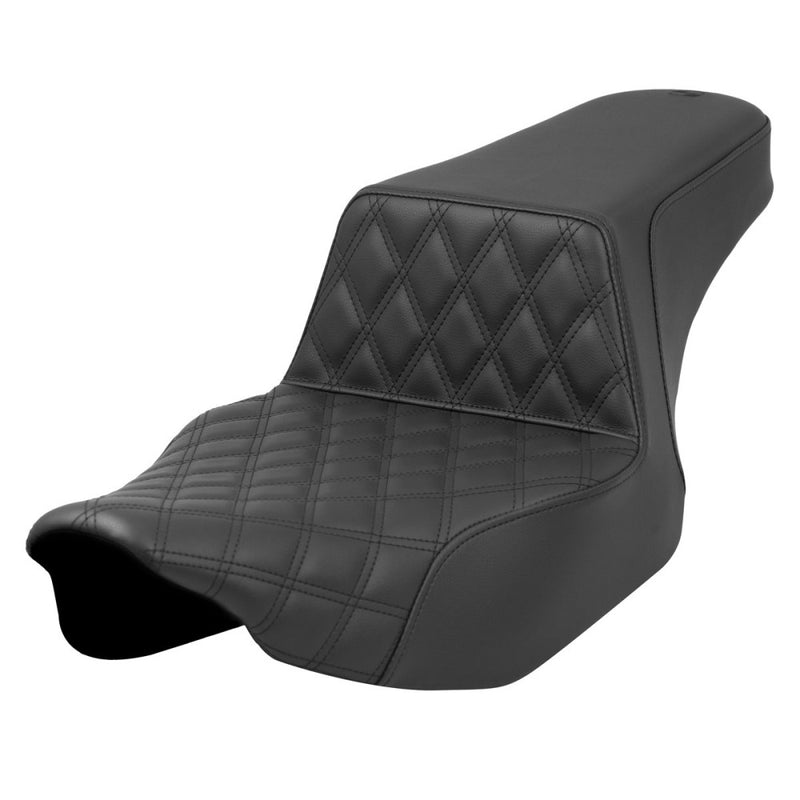 Saddlemen Step-Up Extended Reach Front Lattice Stitch Sadel till Harley