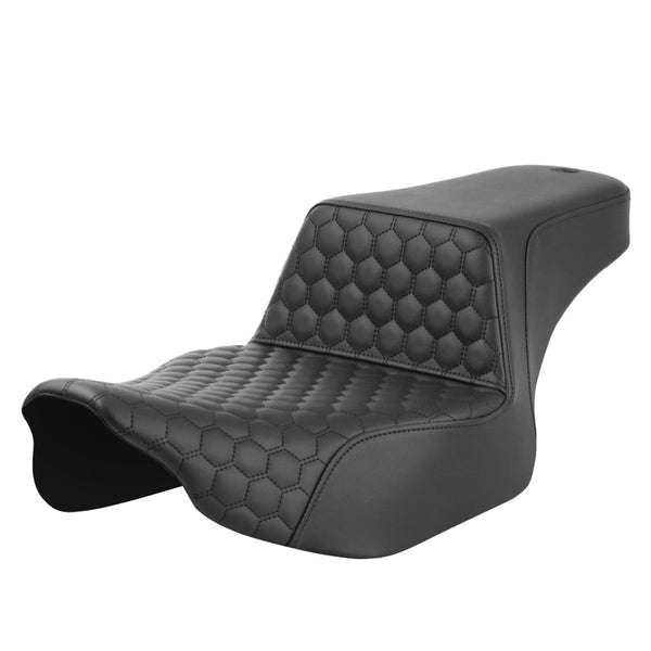 Saddlemen Step-Up Extended Reach Front Honeycomb Sadel till Harley